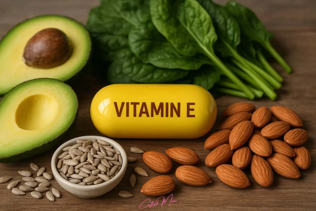 Vitamin E (Tocopherol) The Brain's Bodyguard and Cellular Shield - The Mom’s Guide to Understanding Each Vitamin