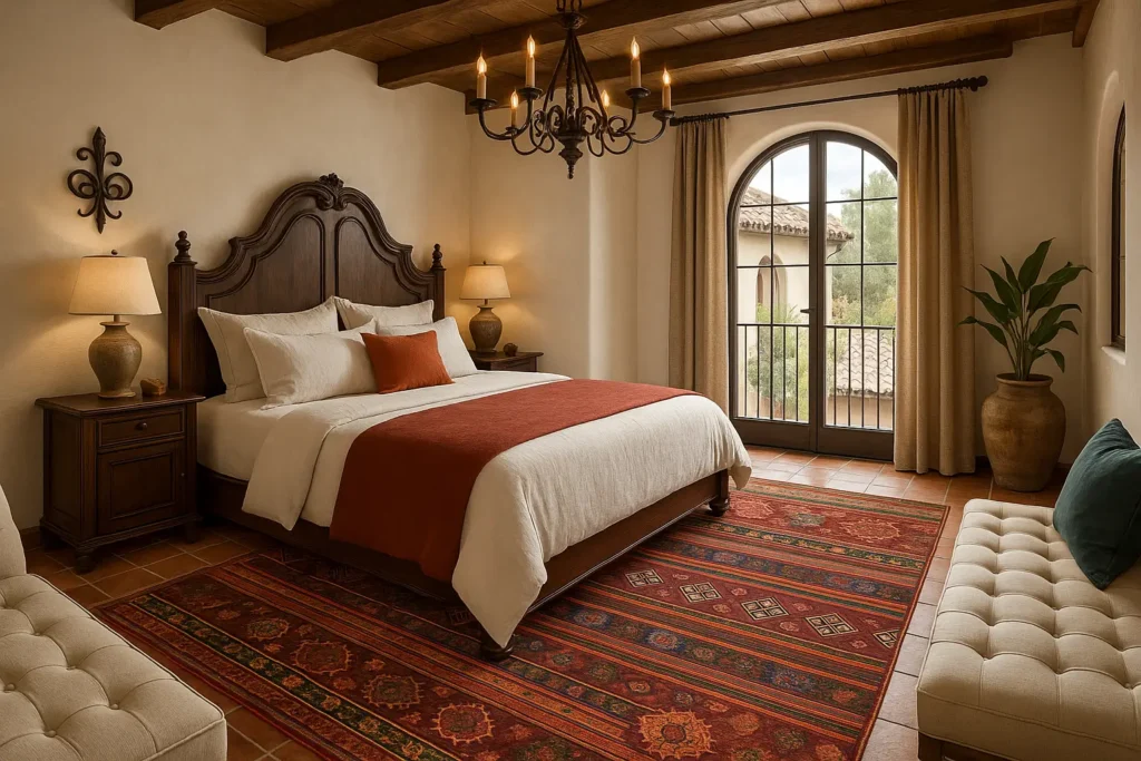 Ganeed Wrought Iron Chandelier: Rustic Elegance for Mediterranean Bedrooms - Mediterranean Spanish Style Bedroom Ideas
