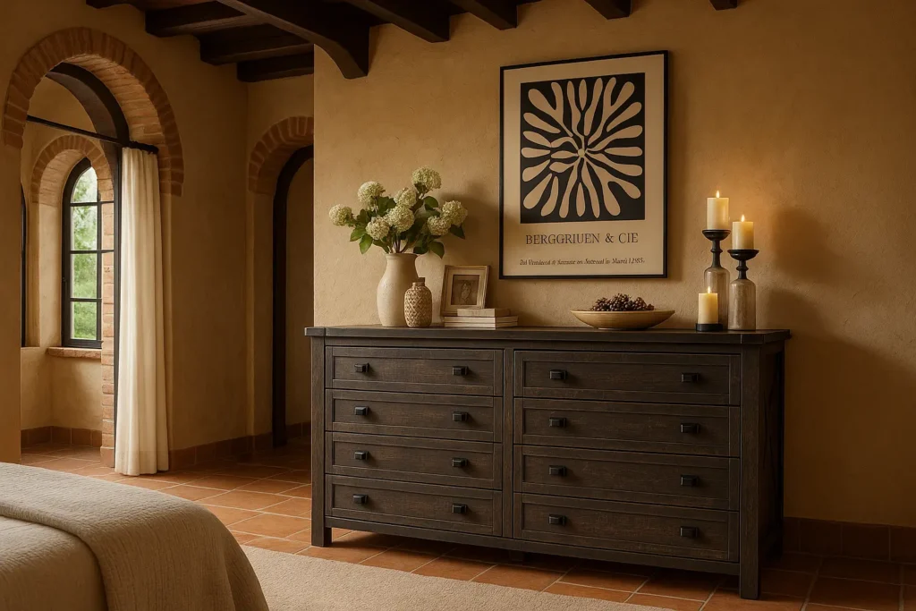 RedLemon Farmhouse Dresser: Rustic Storage with Mediterranean Vibes - Mediterranean Spanish Style Bedroom Ideas