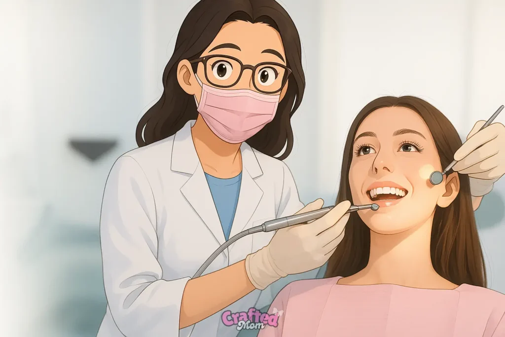 Dental Care Brush at a 45-Degree Angle