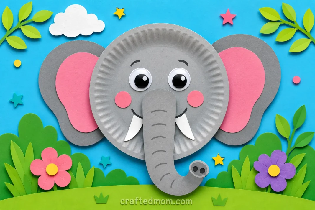 DIY PAPER PLATE ELEPHANT CRAFT cover