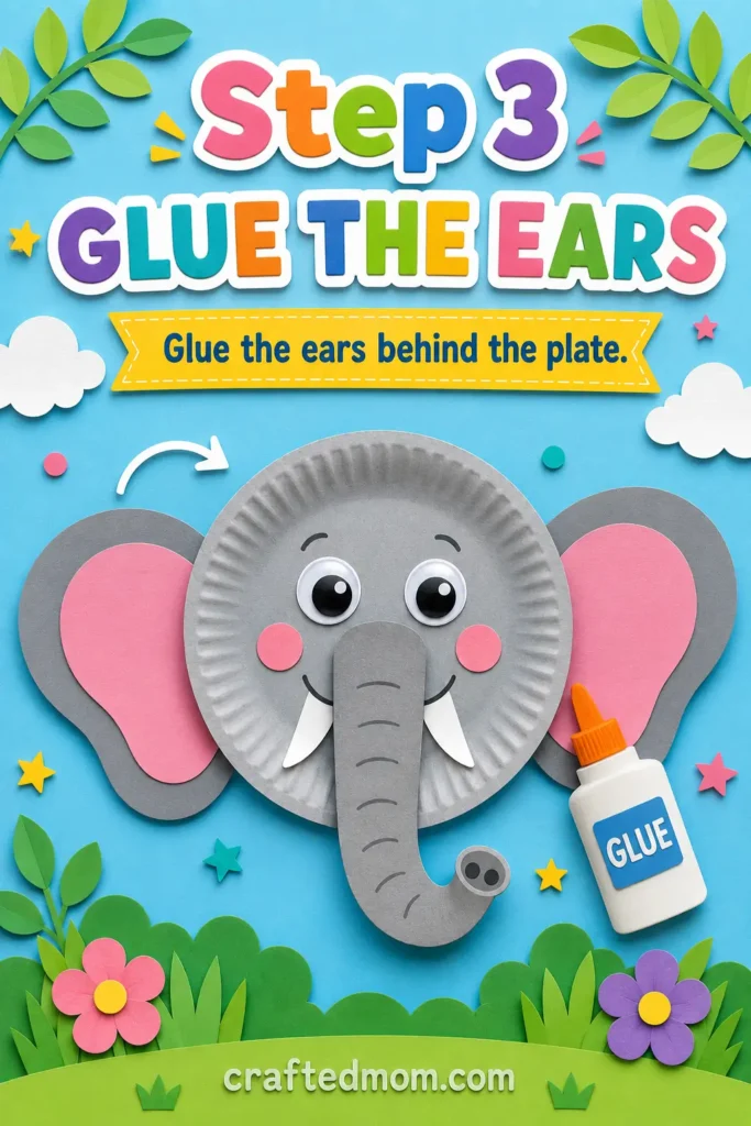 DIY PAPER PLATE ELEPHANT CRAFT - Step 3: Make the Elephant Trunk