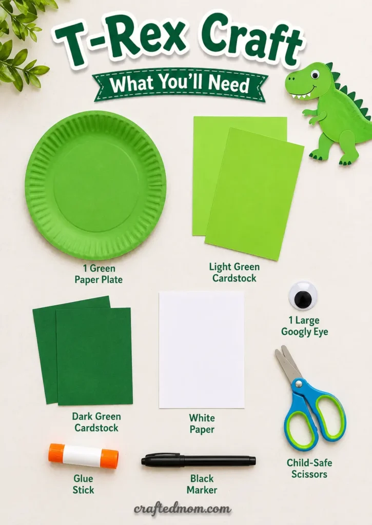 DIY Paper T-Rex Craft - Supplies You’ll Need