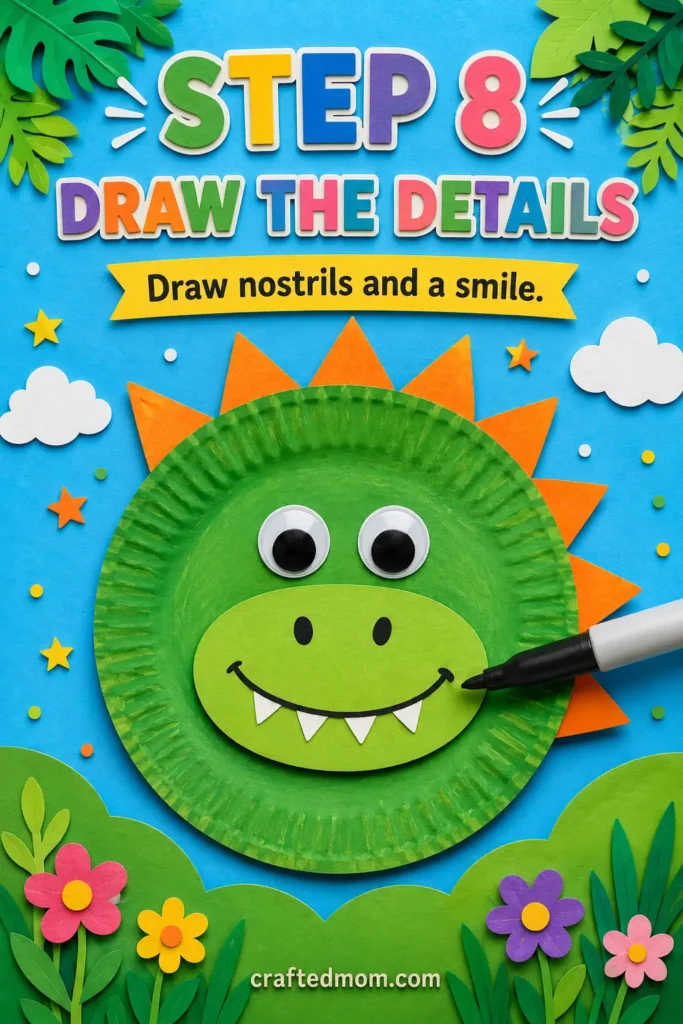 DIY Paper plate dinosaur craft10