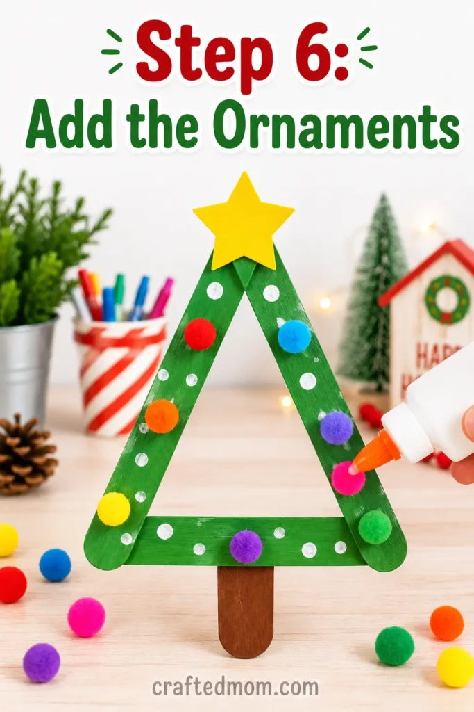 Easy Christmas Popsicle stick tree craft for kids Easy Christmas Popsicle stick tree craft for kids
