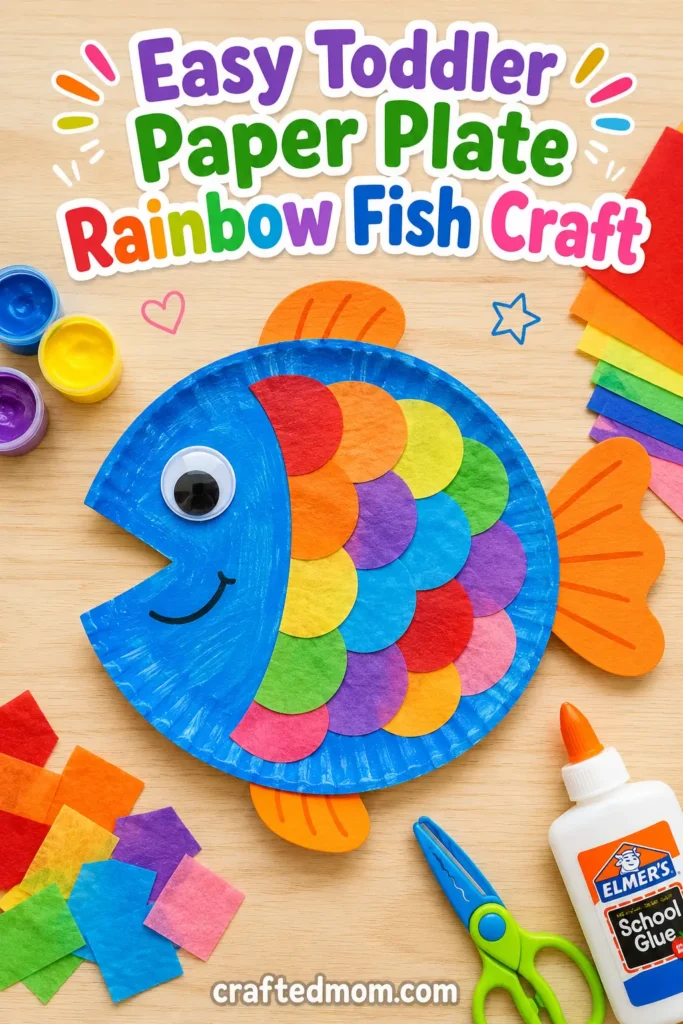 Easy Toddler paper plate rainbow fish craft - Why Kids Will Love This Paper Plate Rainbow Fish Craft
