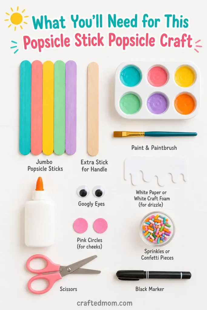 Easy summer paper plate ice cream cone craft for kids - Supplies You’ll Need