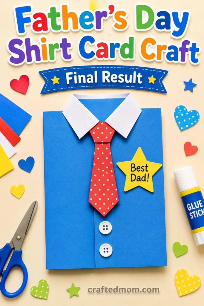 Fathers day shirt card craft - Why Kids Will Love This Father’s Day Shirt Card Craft