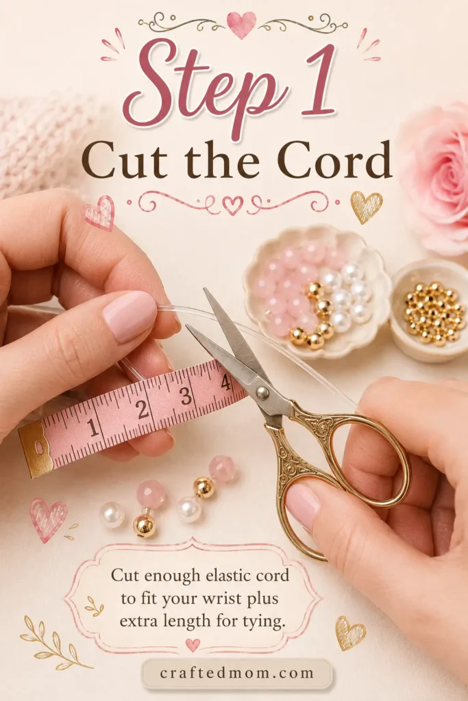 Handmade Gift DIY Beaded Bracelet Gift - Step 1: Cut the Cord