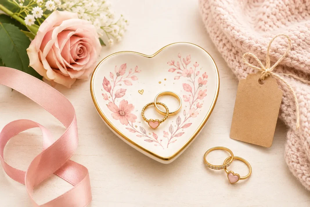 Handmade Gift DIY Heart Ring Dish cover