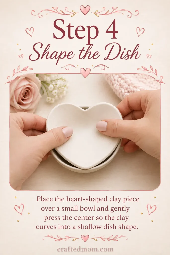 Handmade Gift DIY Heart Ring Dish - Step 4: Shape the Dish
