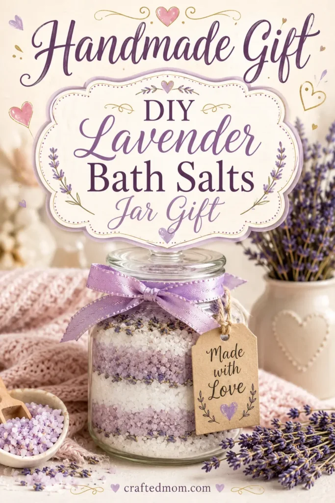Handmade Gift DIY Lavender Bath Salts Jar Gift - Why You’ll Love This DIY Lavender Bath Salts Jar Gift