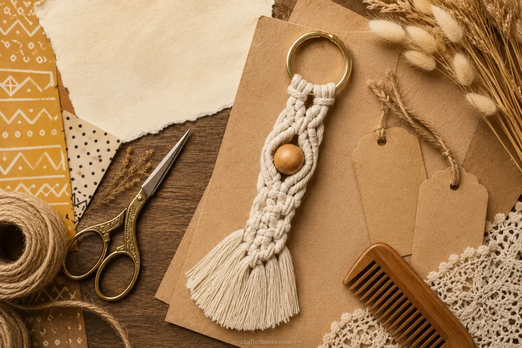 Handmade Gift DIY Macrame Keychain - cover