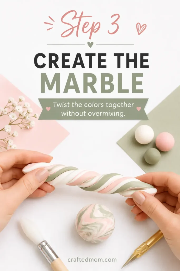 Handmade Gift DIY Marbled Clay Ring Dish - Step 3: Create the Marble