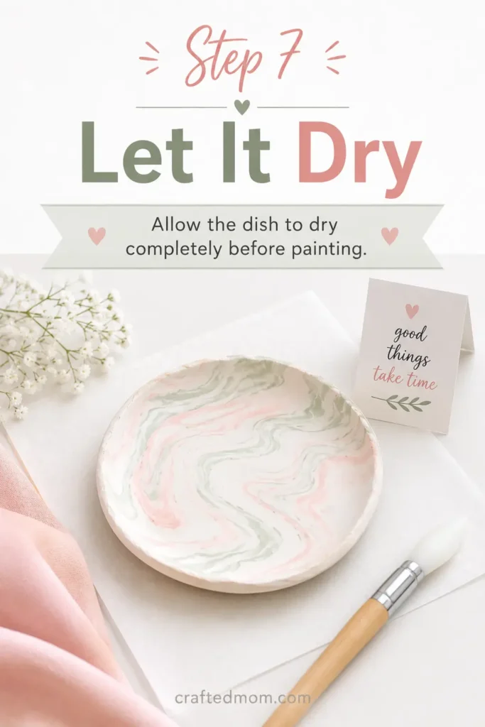 Handmade Gift DIY Marbled Clay Ring Dish - Step 7: Let It Dry