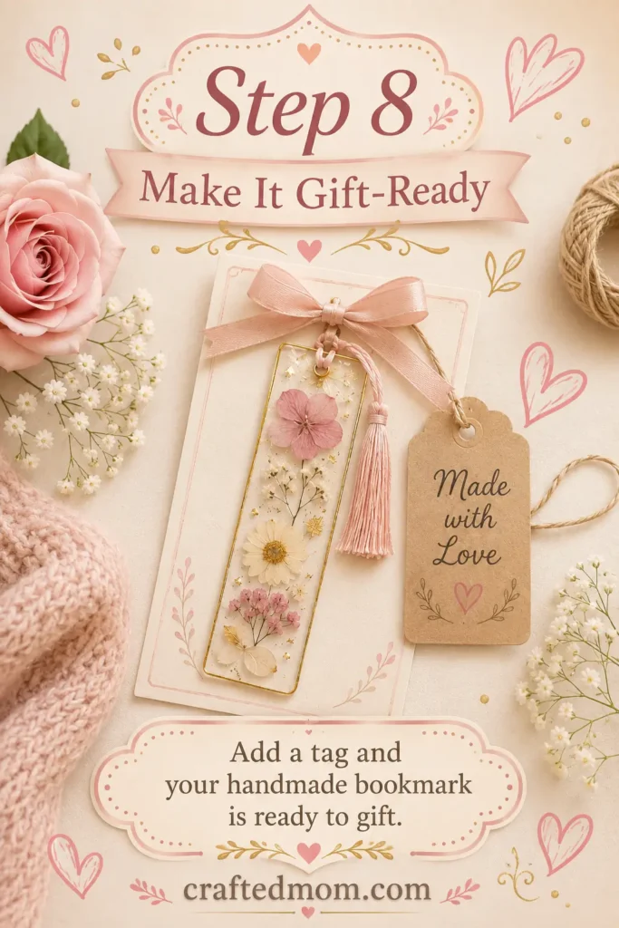 Handmade Gift DIY Pressed Flower Bookmark Gift - Step 8: Make It Gift-Ready