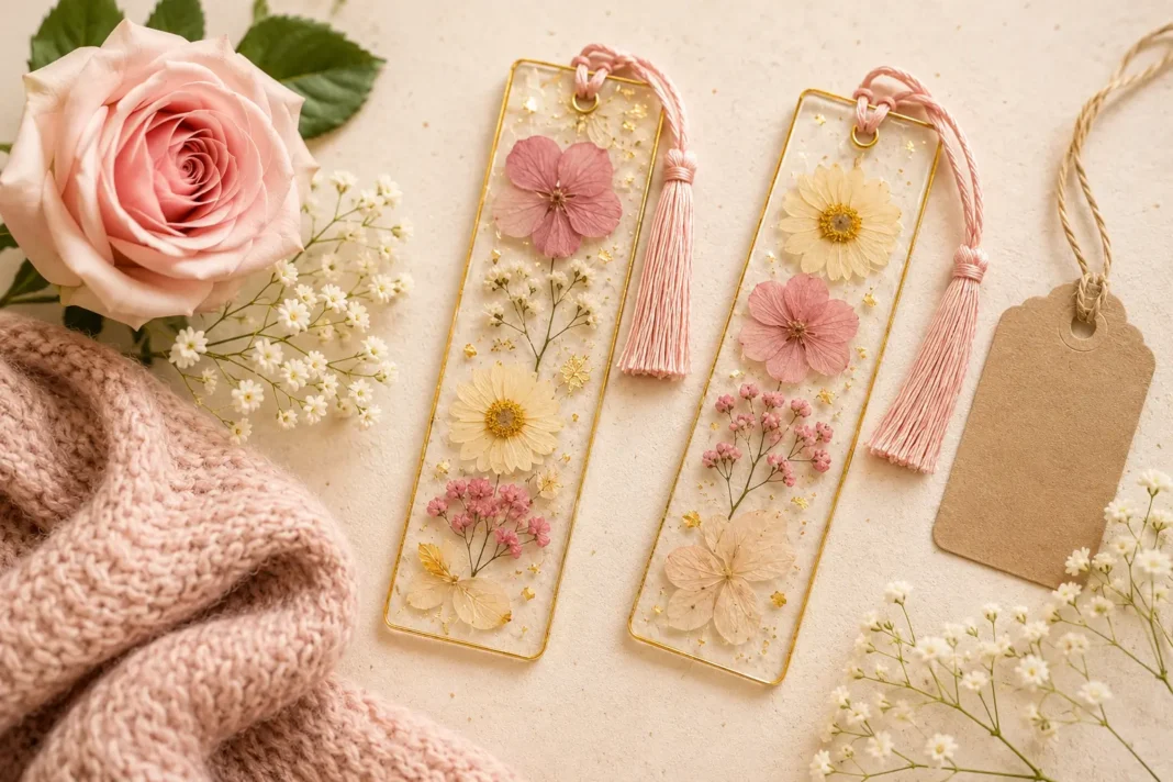 Handmade Gift DIY Pressed Flower Bookmark Gift cover