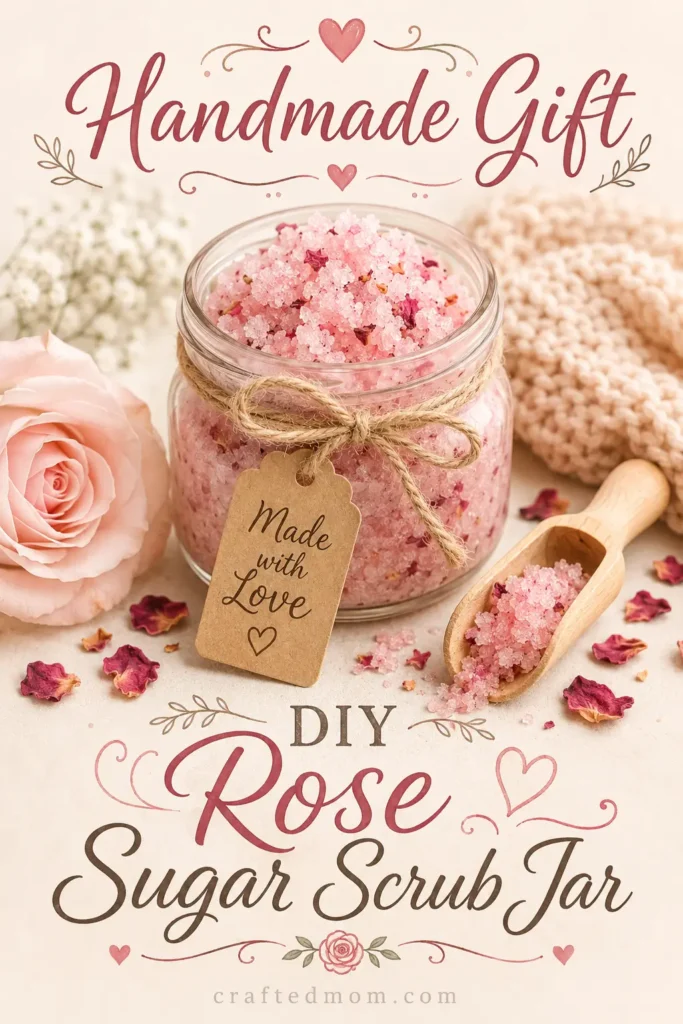 Handmade Gift DIY Rose Sugar Scrub Jar - Why You’ll Love This DIY Rose Sugar Scrub Jar