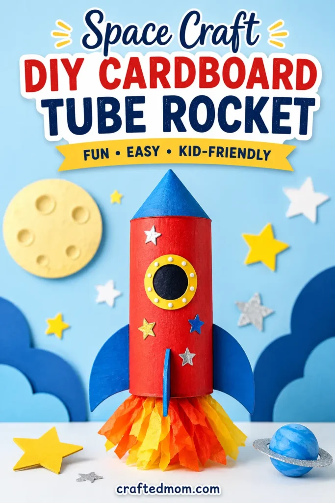 Space Craft DIY Cardbboard tube rocket - Why Kids Will Love This Cardboard Tube Rocket Craft