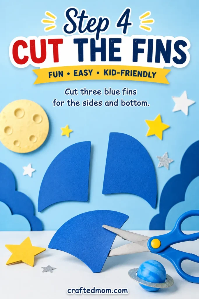 Space Craft DIY Cardbboard tube rocket - Step 4: Cut the Fins