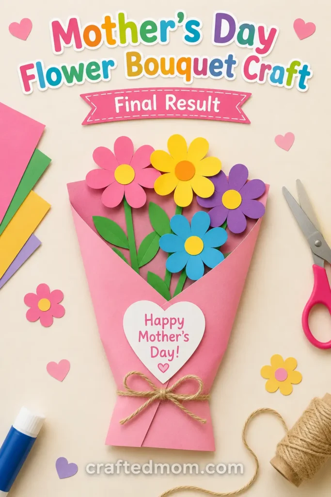 mothers day flower bouquet craft - Why Kids Will Love This Mother’s Day Flower Bouquet Craft