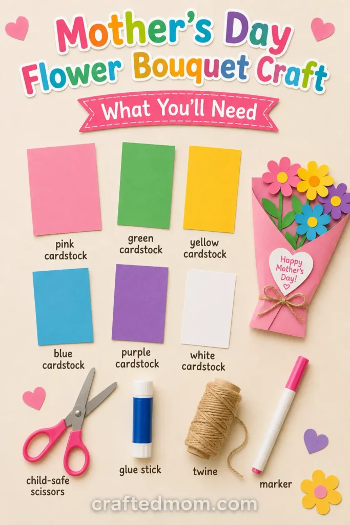 mothers day flower bouquet craft - Supplies You’ll Need