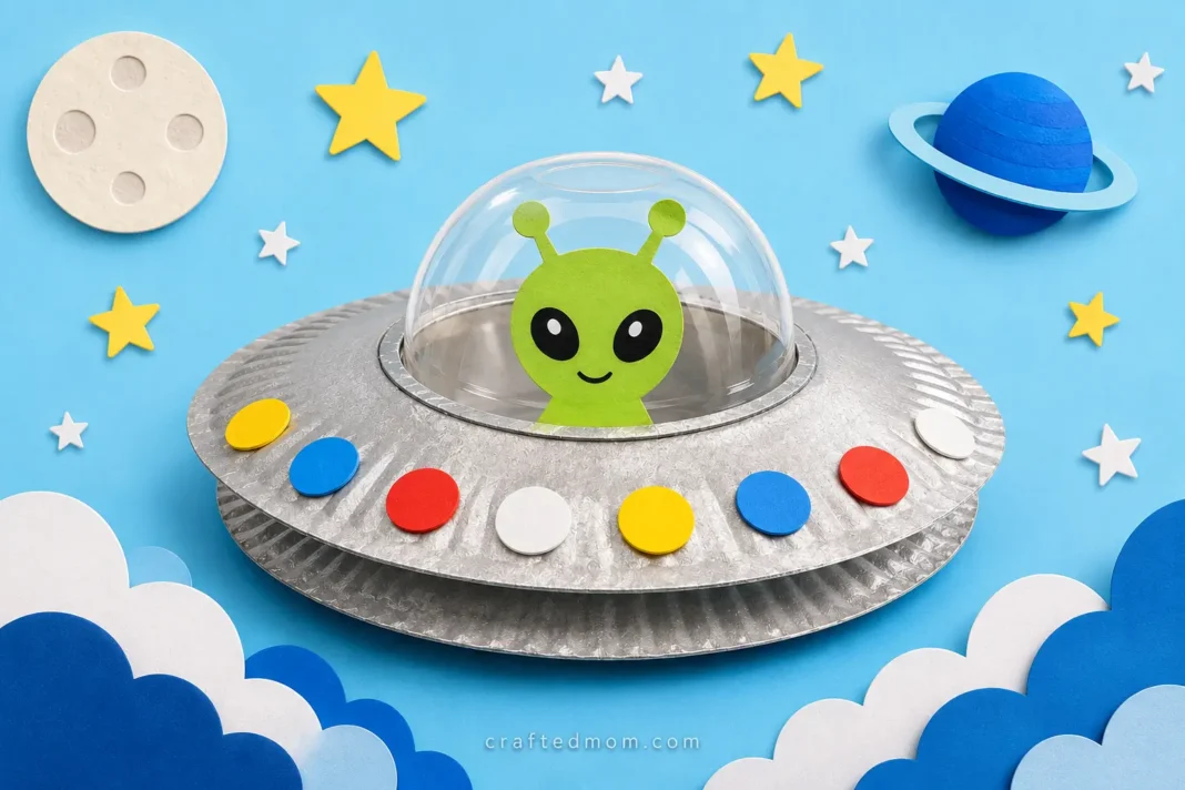 space Craft DIY Paper Plate UFO - cover