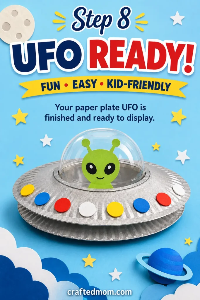 space Craft DIY Paper Plate UFO - Step 8: UFO Ready