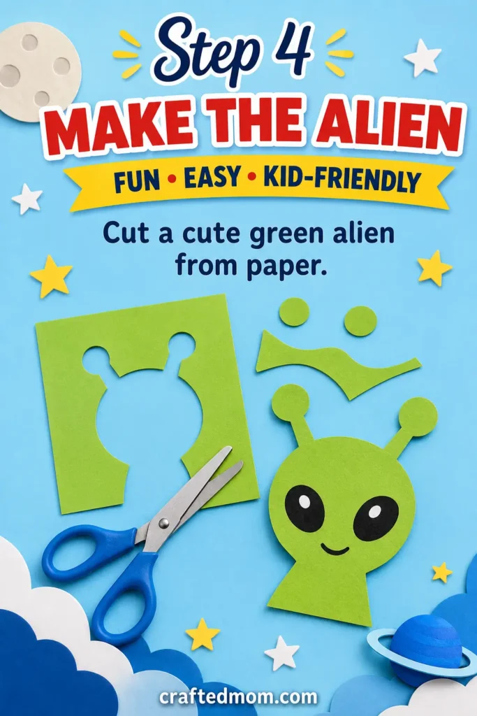 space Craft DIY Paper Plate UFO - Step 4: Make the Alien