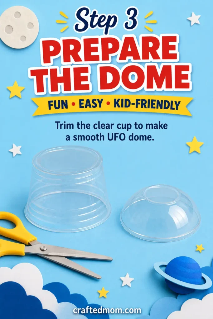 space Craft DIY Paper Plate UFO - Step 3: Prepare the Dome