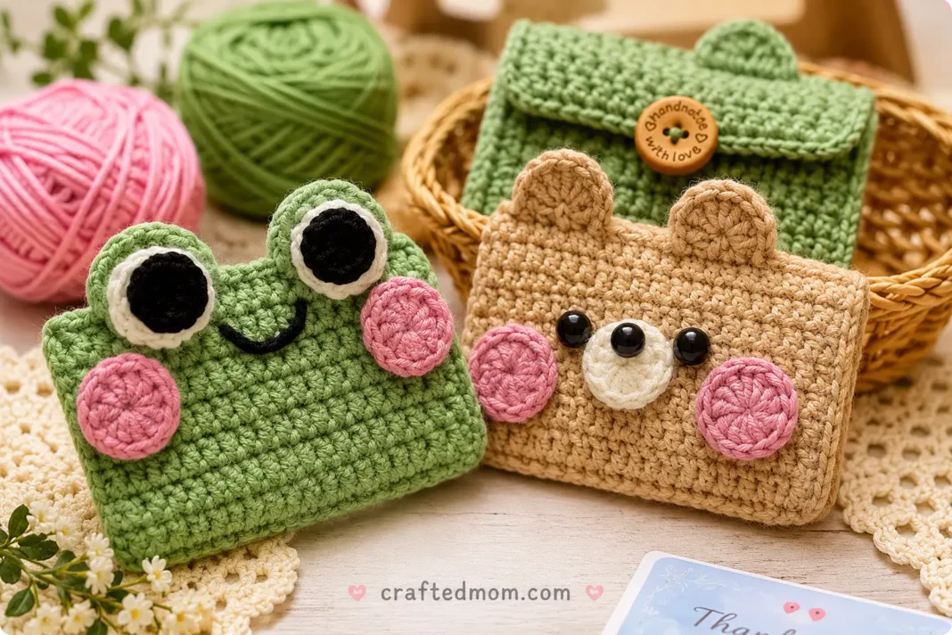 Frog and Bear Wallet Crochet Pattern