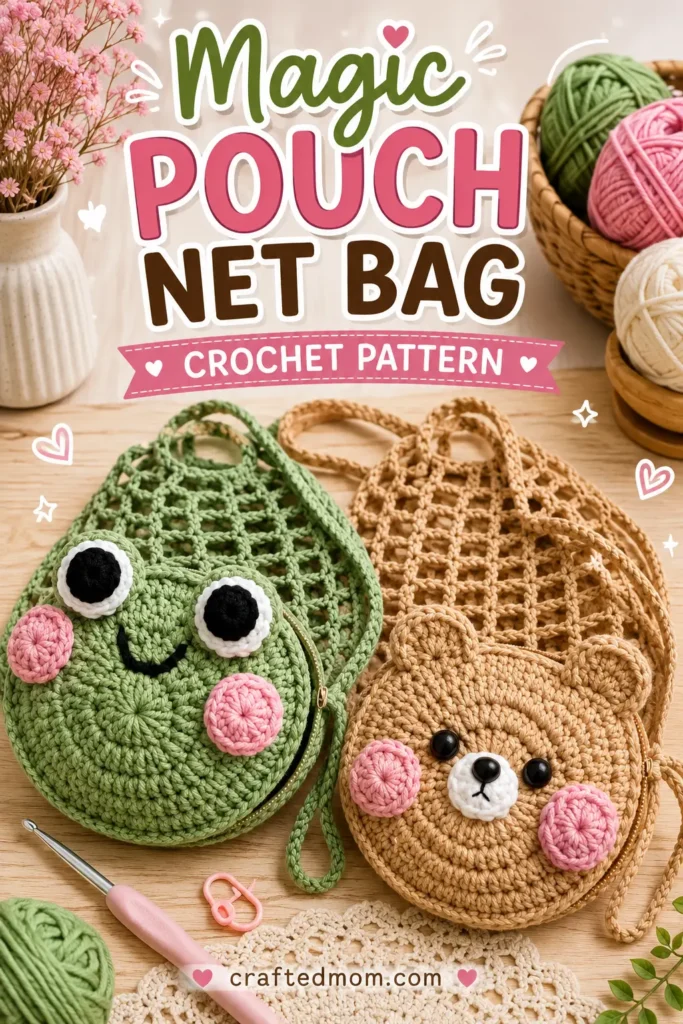 Magic Pouch Net Bag Crochet Pattern at a Glance