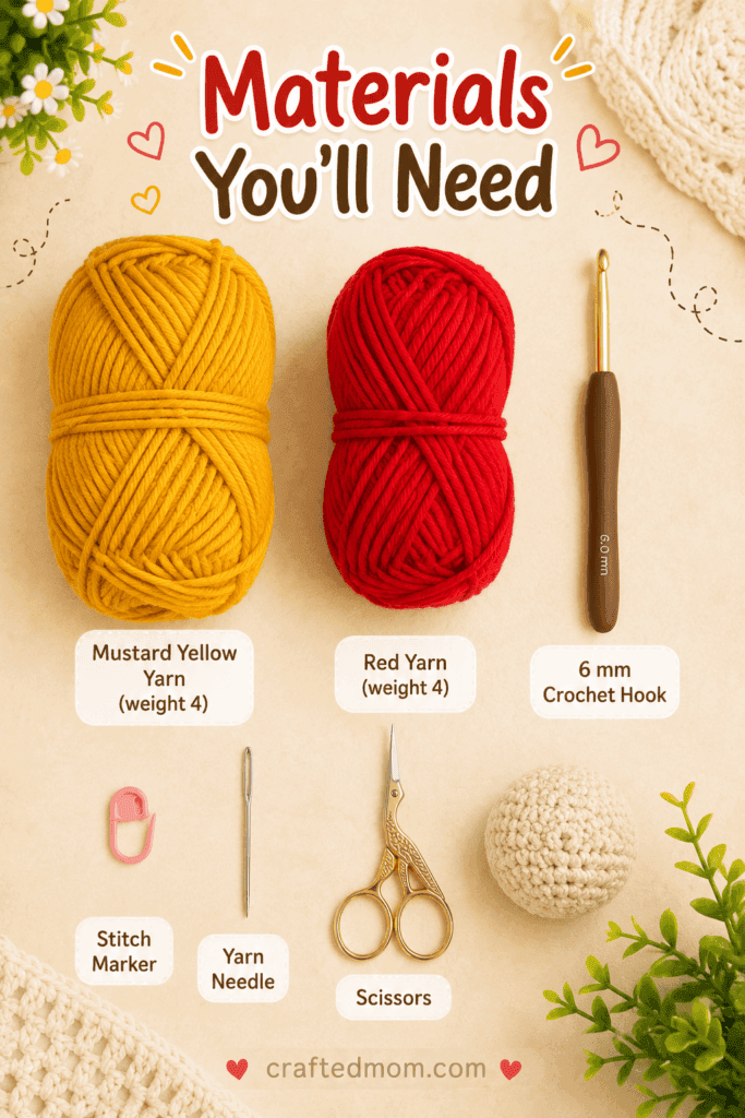 Baby Luffy Bucket Hat Crochet Pattern Materials You will Need Baby Luffy Bucket Hat Crochet Pattern`