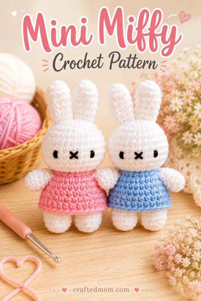 Mini Miffy Crochet Pattern at a Glance
