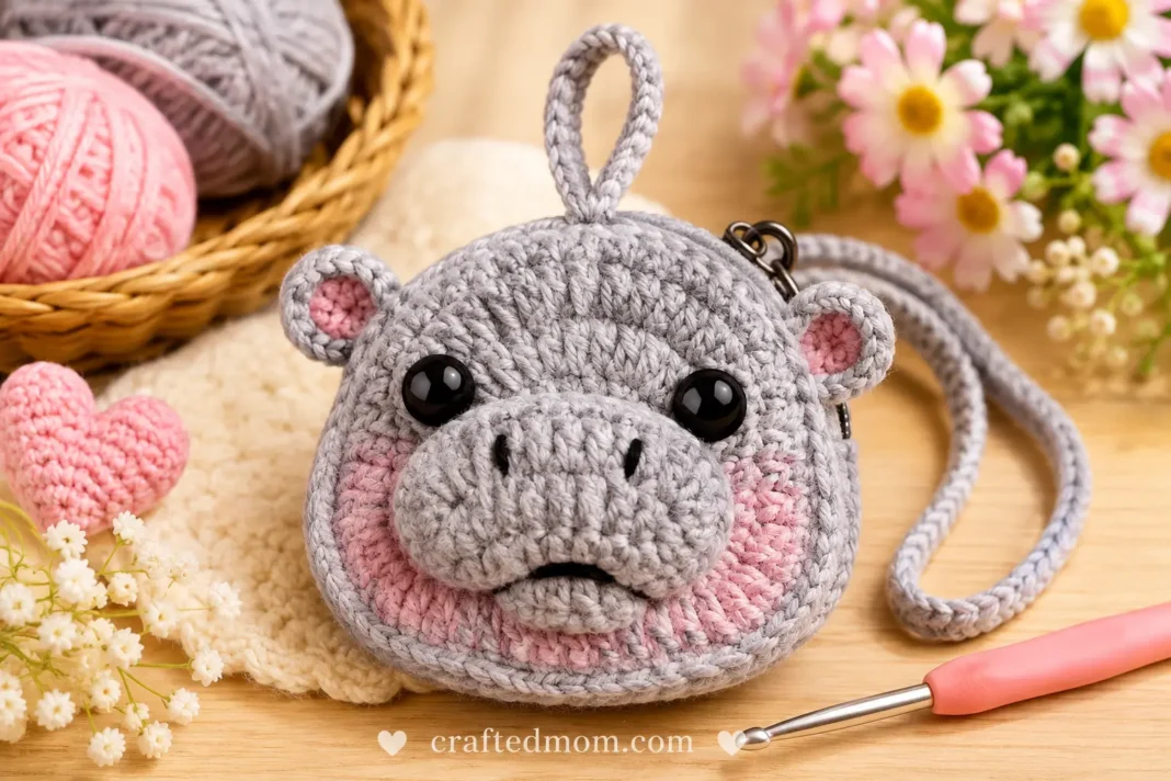 Moo Deng Hippo Pouch Crochet Pattern