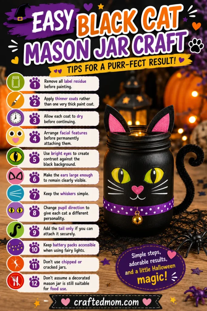 Easy Black Cat Mason Jar Craft Tips - Black Cat Mason Jar Craft