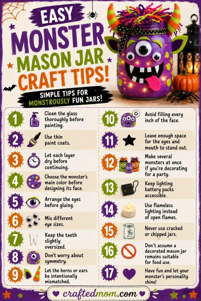 Monster Mason Jar Craft: Easy Halloween Decoration Easy Monster Mason Jar Craft Tips - Monster Mason Jar Craft Easy Halloween Decoration