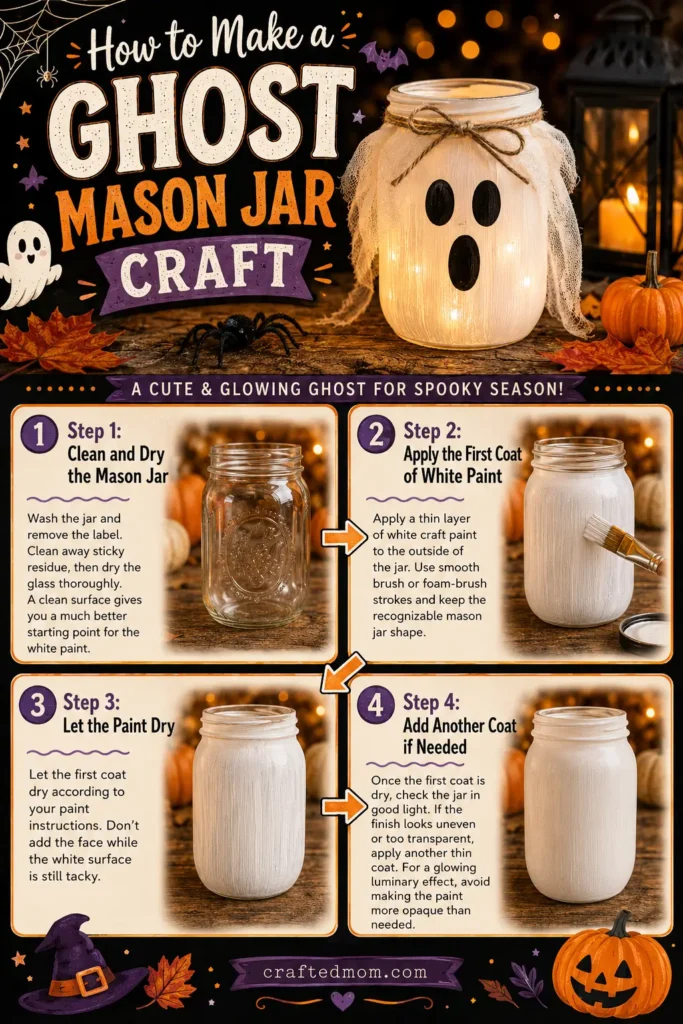 Ghost Mason Jar Craft: Easy Halloween Decoration How to Make a Ghost Mason Jar Craft - Ghost Mason Jar Craft Easy Halloween Decoration