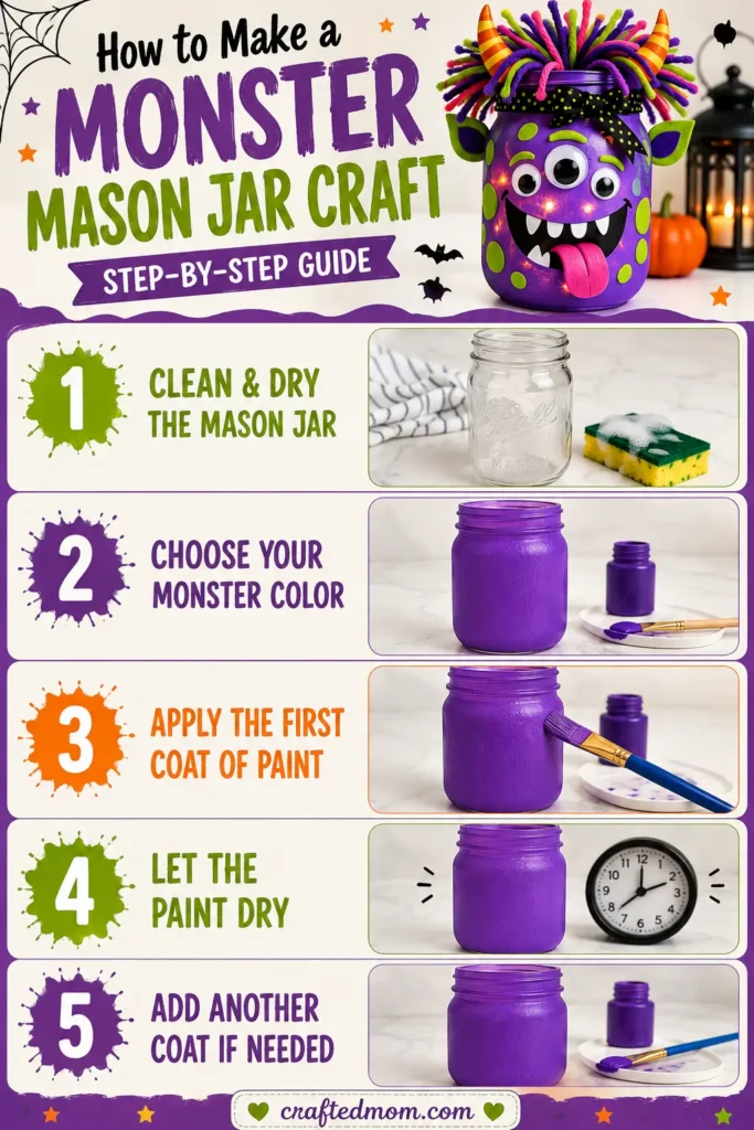 Monster Mason Jar Craft: Easy Halloween Decoration How to Make a Monster Mason Jar Craft - Monster Mason Jar Craft Easy Halloween Decoration